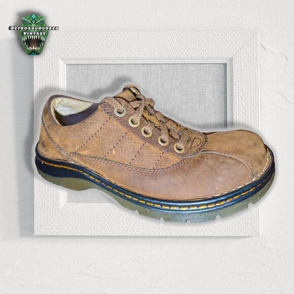 Dr Martens Y2K Vintage John Crazy Horse Leather 10 Hole Oxfords, Size 7 - Picture 8 of 9